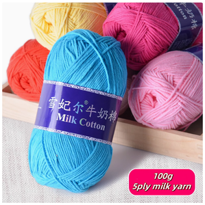 เส้นด้ายถักไหมพรม60สีผสม5เส้น100กรัม/ลูกบอลนุ่มผ้าถักสำหรับเด็กผ้าฝ้ายนมสูงเป็นมิตรกับสิ่งแวดล้อมสำหรับเย็บผ้าทอ - Product Image 3