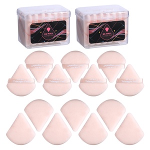 BS-MALL Juego de 7 Esponjas de Maquillaje Faciales, Esponjas de Maquillaje Suaves de Terciopelo, Esponjas Triangulares para Polvo, Esponjas Triangulares para Polvo Suelto con Logotipo Personalizado - Product Image 1