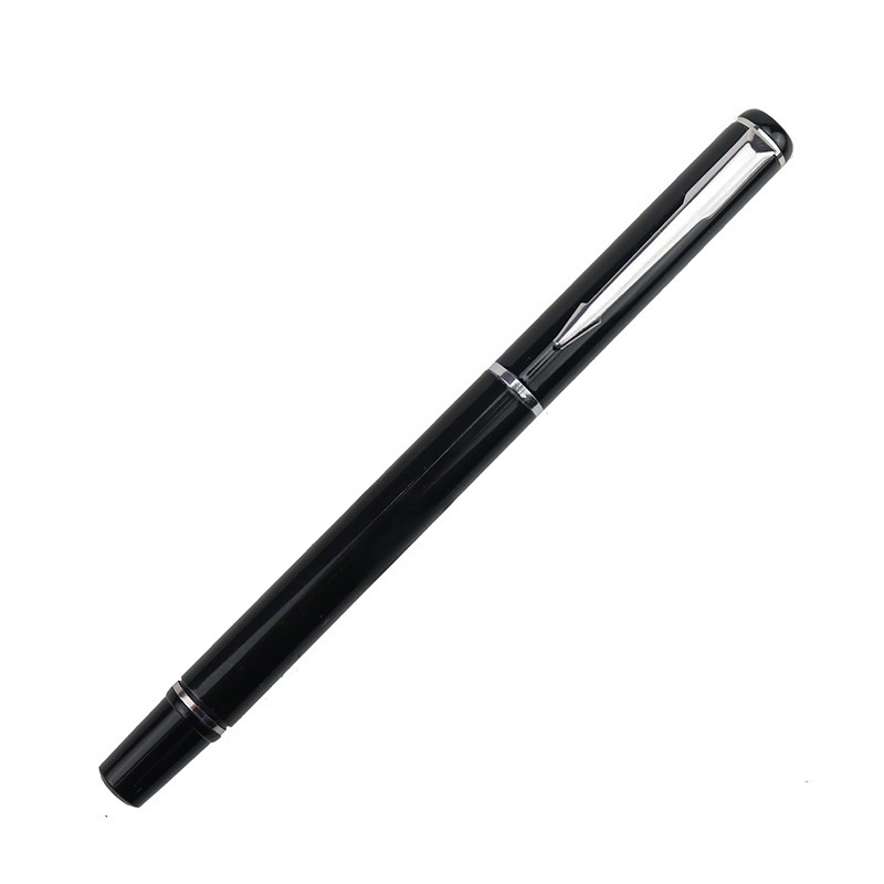Bright black rod silver clip