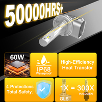 Ampoule de phare LED Gview GLS 881, design mini, remplacement direct, plug and play, sans ventilateur, corps en aluminium massif, 6000K pour voiture
