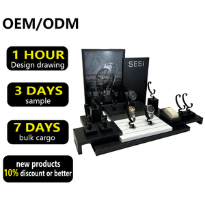 Nhà Máy Bán Hàng Trực Tiếp 'Exhibit' Hiển Thị Đứng Đồng Hồ Đạo Cụ Dọc Đứng Đồng Hồ Gối Biểu Tượng Tùy Chỉnh Đồng Hồ Hiển Thị Thiết Lập Sang Trọng - Product Image 1