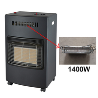 Chauffage portable au gaz 4200W, ventilateur électrique, 3 réglages de chaleur, brûleur céramique, protection contre la surchauffe pour chambre à coucher et salon