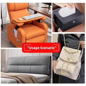 Éponge en PVC <span class=keywords><strong>matelassé</strong></span> de 3mm d'épaisseur Texture daim Faux <span class=keywords><strong>cuir</strong></span> anti-rayures imperméable pour canapés Accessoires de meubles décoratifs - Product Image 4