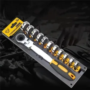 Quick head change ratchet wrench set and CR-V chrome vanadium steel forged and 72-tooth ratchet and Complete specifications