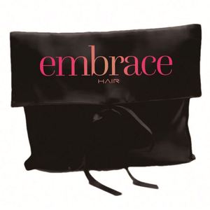 Bolsa de satén de seda de lujo con logotipo personalizado, tipo sobre, para almacenamiento de extensiones de cabello, cosméticos, para empaque de pelucas y como bolsas de regalo - Product Image 3