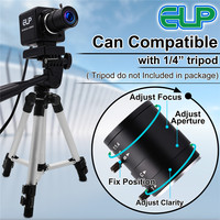 ELP 1080P Full HD Webcam CS 2.8-12mm Zoom Manual Starlight Kamera Usb Tanpa Driver H.264 Micro USB Web Camera