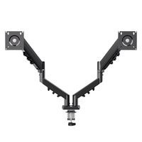 Support de moniteur double réglable en hauteur 13-32 pouces Support de moniteur de bureau