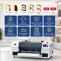 Impresora DTF A3 I3200, Nueva Máquina de Impresión de Camisetas, Película de Transferencia Antiobstrucción de 33 cm, Kit Completo de 8 Colores, 4 Tintas Blancas con Circulación Automática
