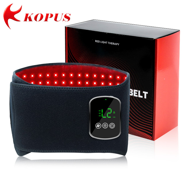 Photobiomodulation Red Light Therapy Belt 105 LEDs 660nm 850nm Near Infrared Therapy for Lower Back Lumbar Support Joint Pain