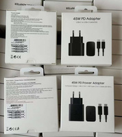 Adaptador PD de 45W al por mayor, tipo C EP-TA845, enchufe UE/Reino Unido, cable USB C, adaptador de viaje de carga súper rápida para Samsung S26+ S25U S24 S20