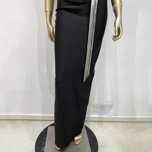 Women Sexy Halter Diamond Chain Bandage <strong>Dress</strong> Backless Patchwork Sleeveless Clothes Evening Party <strong>Dresses</strong> - Product Image 6