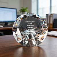 Trophée commémoratif Neelpure 186624 en cristal taillé diamant, avec logo d'entreprise personnalisé et texte, ornement personnalisé pour événements et récompenses