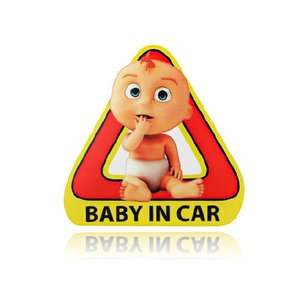 Bambino a forma di triangolo 17,5x17cm in auto adesivo in vinile per auto e sicurezza