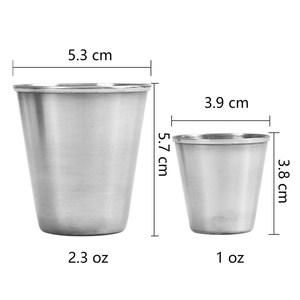 Gobelet d'eau en acier inoxydable de qualité supérieure, 10 pièces, porte-eau en métal brossé, empilables, - Product Image 3