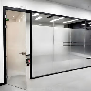 Systèmes <span class=keywords><strong>de</strong></span> cloison en <span class=keywords><strong>verre</strong></span> sans cadre en aluminium pour bureau salle <span class=keywords><strong>de</strong></span> conférence diviseur mur porte coulissante salle <span class=keywords><strong>de</strong></span> bain extérieure école - Product Image 4