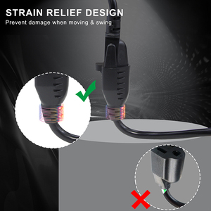 Đen NEMA 5-15p Nam đến 5-15r nữ với vỏ chống thấm nước USA 3pin cắm dây mở rộng trong nhà - Product Image 3