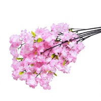 Bunga Sakura Sutra Buatan Realistis Buatan Tangan Lembut Ringan untuk Berbagai Dekorasi Pernikahan Natal Wisuda