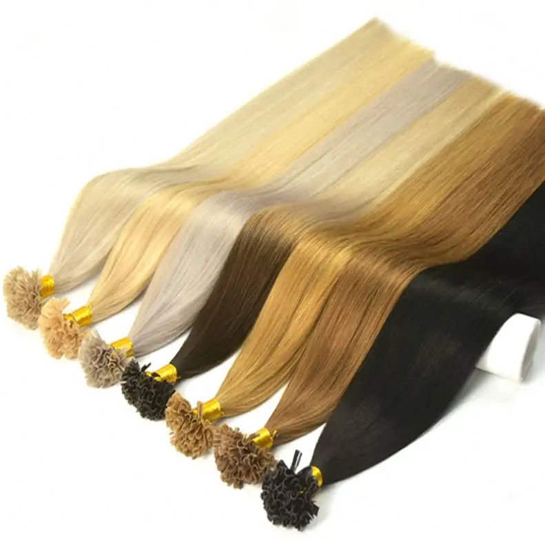 ISWEET prezzo a buon mercato colori dei capelli umani estensione dei capelli per tutte le donne stili personalizzati U punta estensione dei capelli