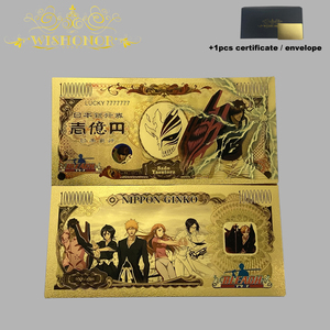 5 soorten Japanse Bleach anime bankbiljetten van goudfolie en plastic voor verzameling - Product Image 5