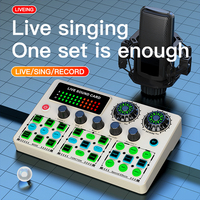 2025 V99 Kit d'équipement de Studio de podcast professionnel en plastique USB Live Stream Interface Audio changeur de voix enregistrement de carte son