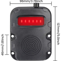 Sirène audiovisuelle à volume réglable 70 dB, lumière d'avertissement LED rouge, connecteur aviation, étanche IP68, capteur de stationnement AHD