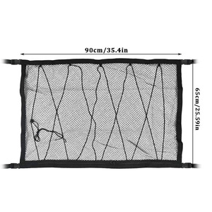 Filet de rangement pour toit de voiture 90cm x 65cm, filet de chargement en polyester noir pour l'organisation des bagages de voiture - Product Image 1