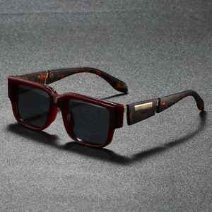 Lunettes de soleil de conduite carrées UV400 couleur gelée, style punk, vintage, de luxe, personnalisables avec logo, pour hommes et femmes, collection 2025 - Product Image 1