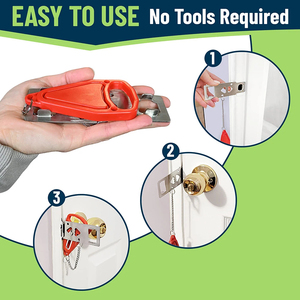Wholesale Outdoor Camping Travel Security <b>Door</b> & <b>Lock</b> Anti-theft Steel <b>Portable</b> for Hotel Apartment Self-service Accommodation - Product Image 2