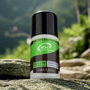 Déodorant anti-transpirant roll-on FLORA RUBY, protection contre les odeurs 48H, doux pour la peau, bloque la transpiration pour hommes et femmes - Product Image 1