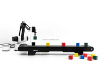 Bras robotisé de bureau CHRT avec système de convoyeur, mini-ligne de production automatisée pour préhension et placement avec ventouse à préhension souple