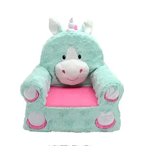 Muestra gratis juguetes de peluche unicornio de peluche sofá/precio de fábrica de peluche de felpa unicornio lindo sofá cama para los niños jugar/Original bebé sofá