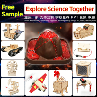 Kit de jouets en bois pour bébés, mini-artisanat scientifique et technologique, aide pédagogique pour expériences scientifiques, petit kit d'invention, bricolage fait main