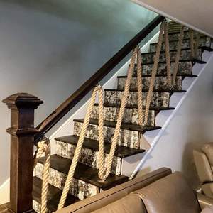 Cuerda de yute de Manila retorcida, natural, gruesa, para manualidades, barandillas náuticas, decoración de hamacas, enrollada para el hogar, exteriores y cercas agrícolas. - Product Image 6