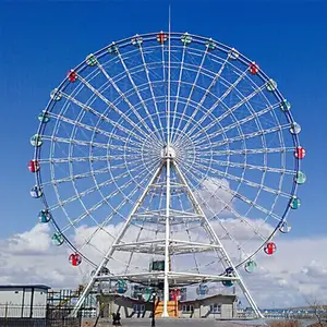 The Latest Children Play Center Equipment Electric Kiddie Games Rides 128 Passengers Capacity Ferris Wheel With Lights