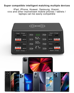 Đế Sạc Điện Thoại Di Động Đế Sạc Nhanh Cho Đồng Hồ Điện Thoại Đế Sạc Không Dây Màu Đen Thông Minh Màu Trắng USB Tùy Chỉnh - Product Image 5