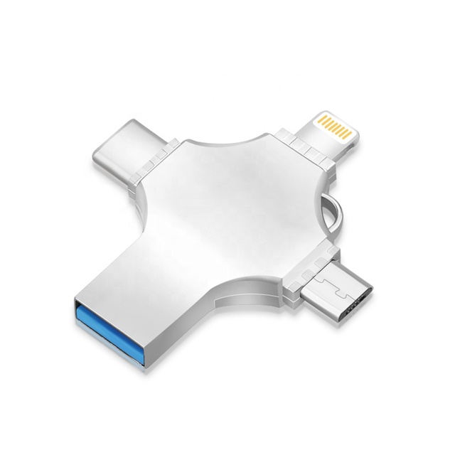JF 2026 New Hot Selling OTG Phone Usb Pen Drive Android OS Used Pen Drive 32gb 64gb 128gb 4 in 1 OTG Usb Flash Drives