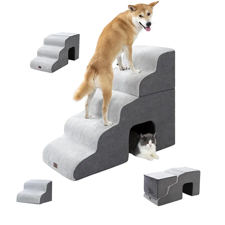 Hoge Kwaliteit 2 , 3 ,4 ,5 Lagen Hond Stappen Voor Kleine Honden En Katten Huisdier Trappen Antislip Gebalanceerde Draagbare Huisdier Step Indoor