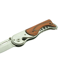 Couteau de poche pliable multifonctionnel portable pour le camping en plein air, en bois coloré