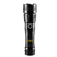 Lampe torche tactique rechargeable portable de 10 000 lumens, étanche, en alliage d'aluminium, puissante, torche XHP50, IP65, d'urgence