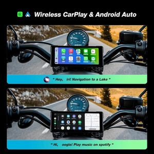 Navegador Inalámbrico para Motocicleta de 6.86 Pulgadas con CarPlay y Android Auto, Cámara de Doble Lente Resistente al Agua IPX7, Compatible con ODM/OEM - Product Image 4