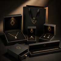 Coffret d'emballage de luxe personnalisé avec logo pour bagues, colliers et boucles d'oreilles