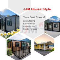 JJM Ready Move Mini-villa de luxe préfabriquée à 2 chambres en acier léger, maison conteneur miniature préfabriquée, portable, extensible, hôtel moderne
