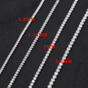 Đen Quần Vợt Vòng Đeo Tay Phụ Nữ Của 925 Sterling Bạc Vòng 1.5Mm/1.75Mm/2Mm/3Mm Zircon Tennis Vòng Đeo Tay 18K Mạ Vàng Người Đàn Ông - Product Image 2