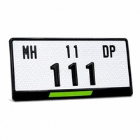 Plaque d'immatriculation de moto en acrylique chromé 3D, lettres en relief en nid d'abeille personnalisées, résistante aux UV, imperméable, anti-rayures, style mod