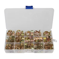 155 pièces 6-22mm boîte emballée voiture et camion pinces à ressort carburant huile eau tuyau pince tuyau Tube pince attache assortiment Kit