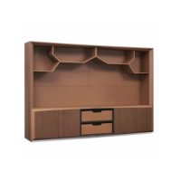 Meubles de bureau de direction modernes de haute qualité, armoire de classement de direction en bois avec étagères ouvertes