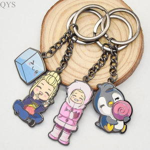 QYS Factory Custom Logo Keyring Cartoon Letter Personalised <b>Key</b> <b>Chain</b> Hard Soft Enamel <b>Metal</b> Keychain - Product Image 1