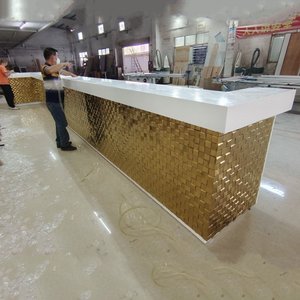 Bán buôn hộp đêm Thiết kế thanh Vàng Thương mại Nhà hàng khách sạn sảnh Spa hookah Pub nhạc Disco Dance câu lạc bộ đêm quầy <span class=keywords><strong>bar</strong></span> - Product Image 1