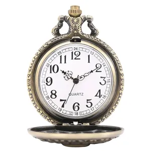 Collar de cuarzo con colgante de reloj de bolsillo vintage de bronce con diseño de calavera de pistola que defiende la libertad, Segunda Enmienda, para hombre, Halloween, Navidad - Product Image 6