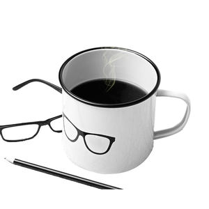 Tazas Metálicas para Sublimación, Blancas, Lisas, de Acero, para Café, con Borde de Acero Inoxidable - Product Image 2